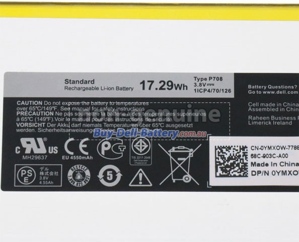 Battery for Dell 0YMXOW laptop